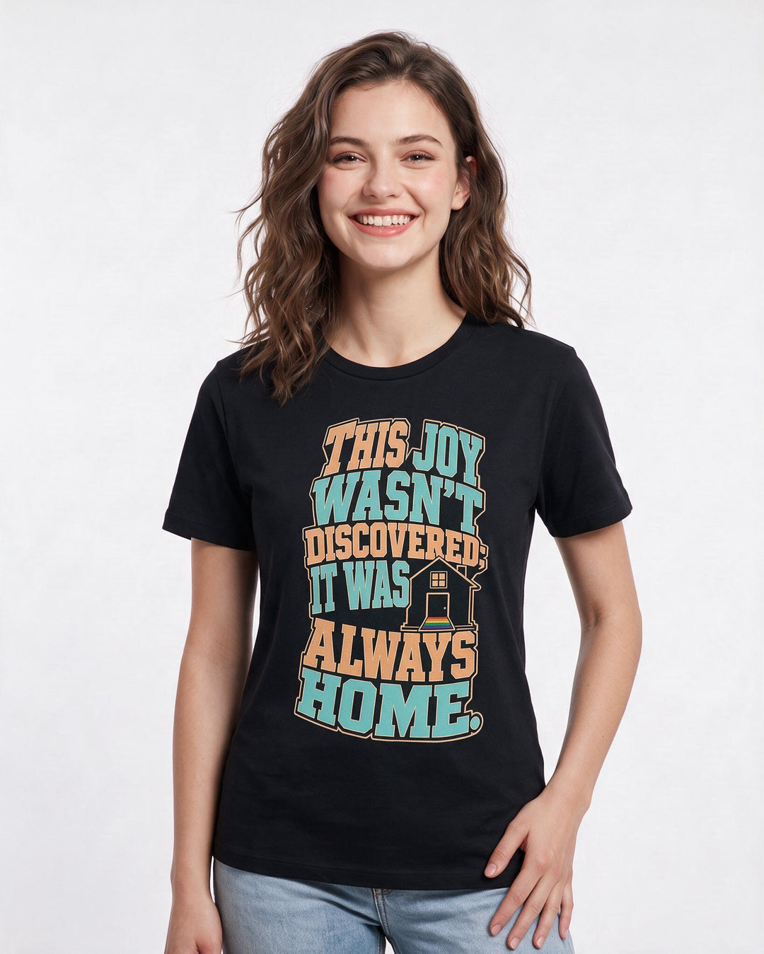 Pride Black T-Shirt for Women – Everyday Expression Graphic Tee product image 3