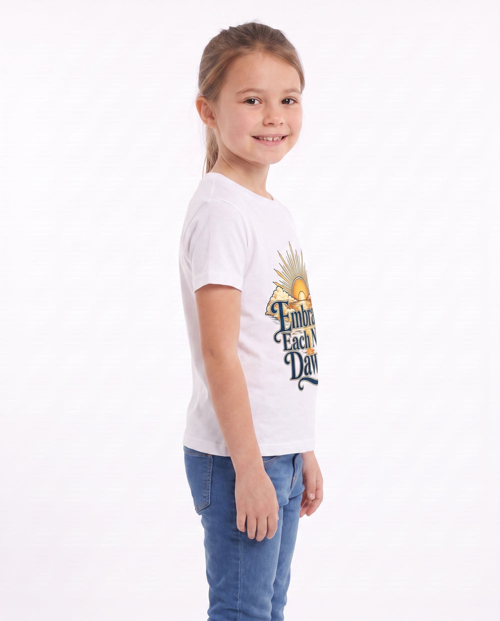 Embrace Each New Dawn White T-Shirt mockup 2