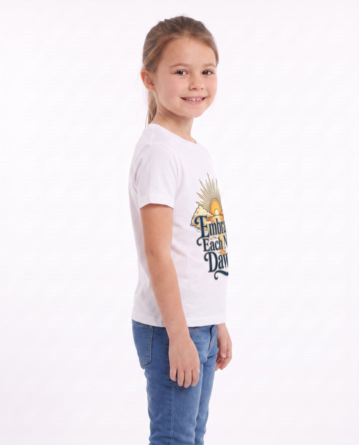 Embrace Each New Dawn White T-Shirt mockup 2