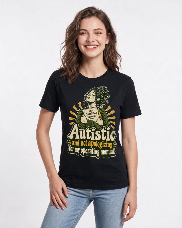 Neurodiversity Black T-Shirt for Women – Everyday Expression Graphic Tee product image 1