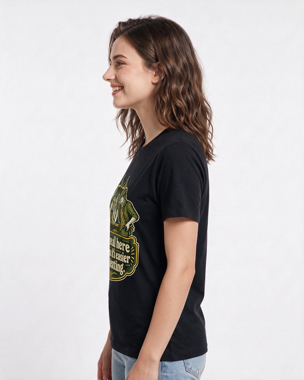 Beer Black T-Shirt for Women – Everyday Expression Graphic Tee product image 2
