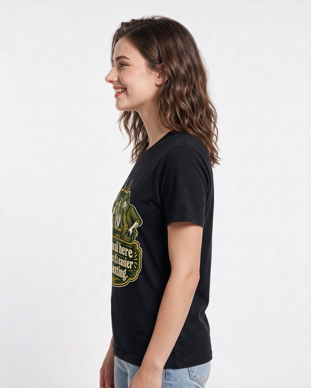 Beer Black T-Shirt for Women – Everyday Expression Graphic Tee product image 2