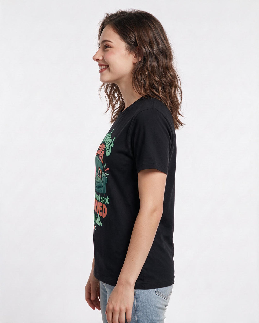 Grandparent Black T-Shirt for Women – Everyday Expression Graphic Tee product image 2