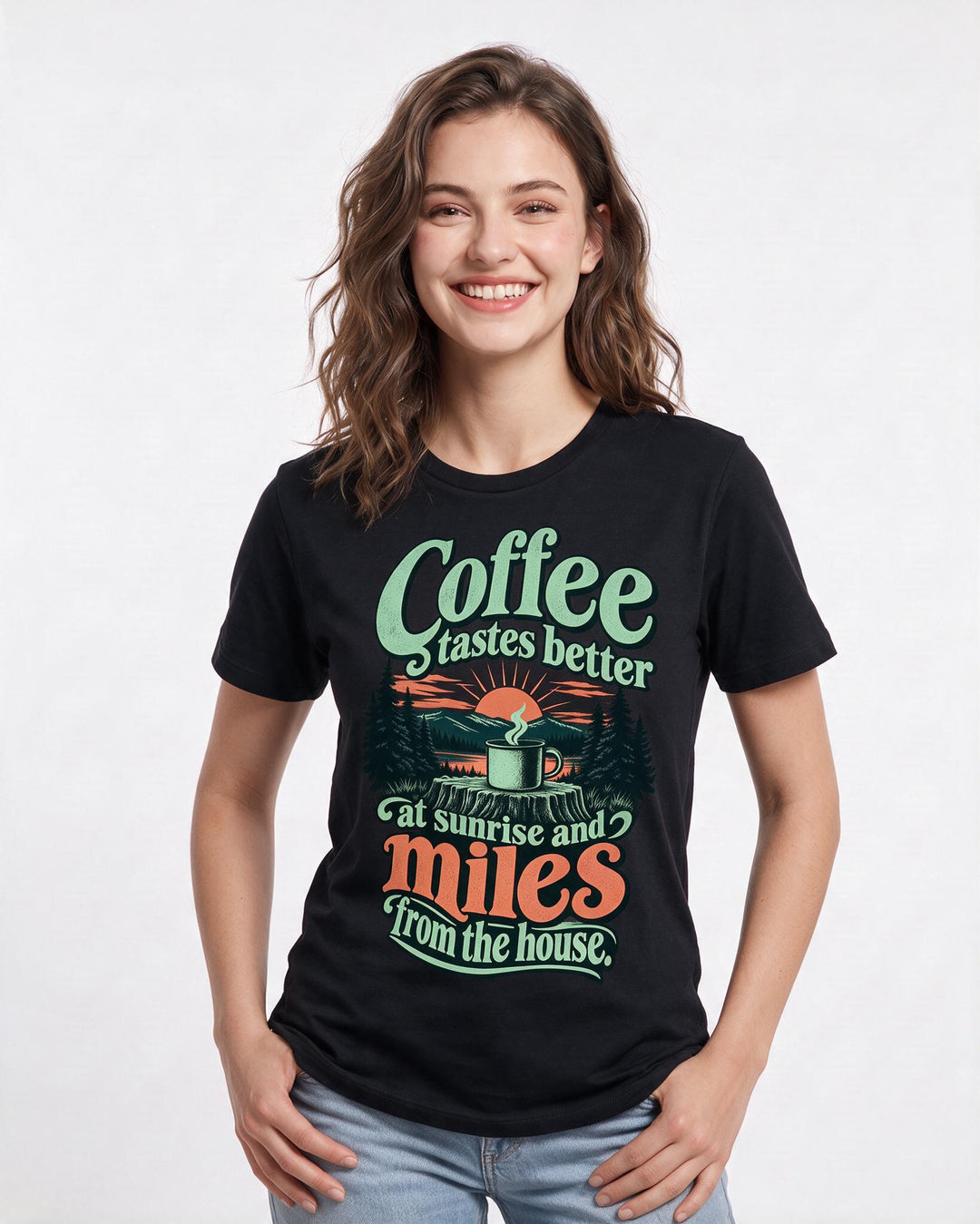 Hunting Black T-Shirt for Women – Everyday Expression Graphic Tee product image 1