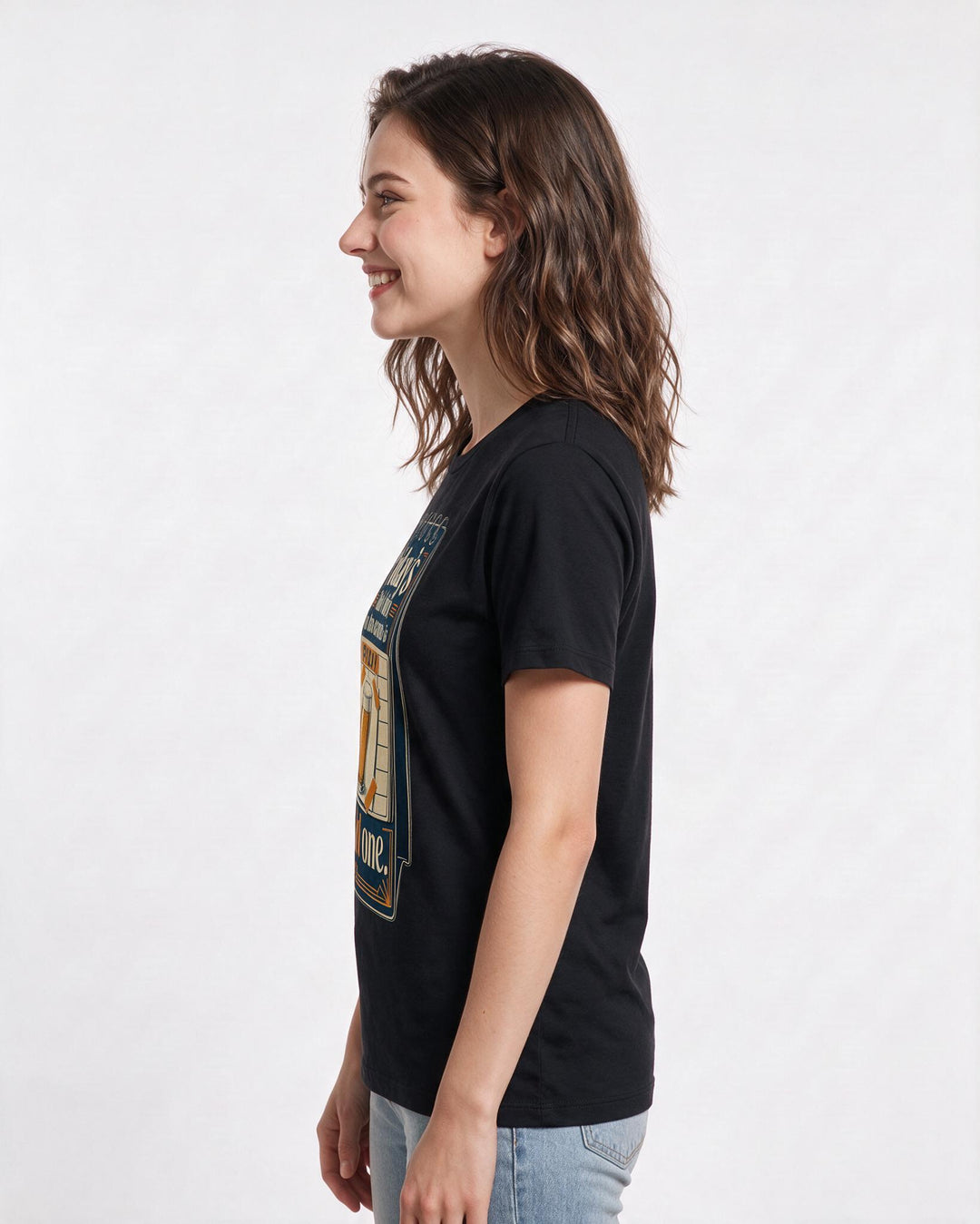 Beer Black T-Shirt for Women – Everyday Expression Graphic Tee product image 2