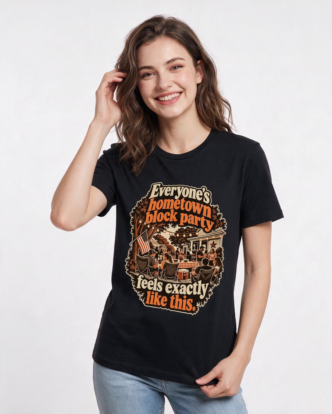 Patriotic Black T-Shirt for Women – Everyday Expression Graphic Tee product image 1