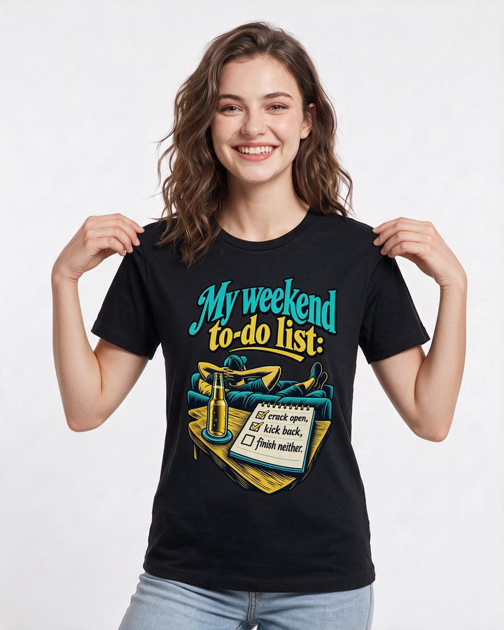 Beer Black T-Shirt for Women – Everyday Expression Graphic Tee product image 1