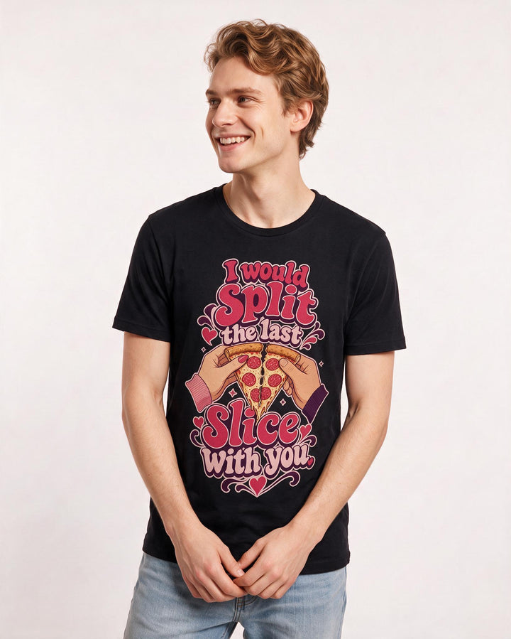 Couples Black T-Shirt for Men – Everyday Expression Graphic Tee product image 1