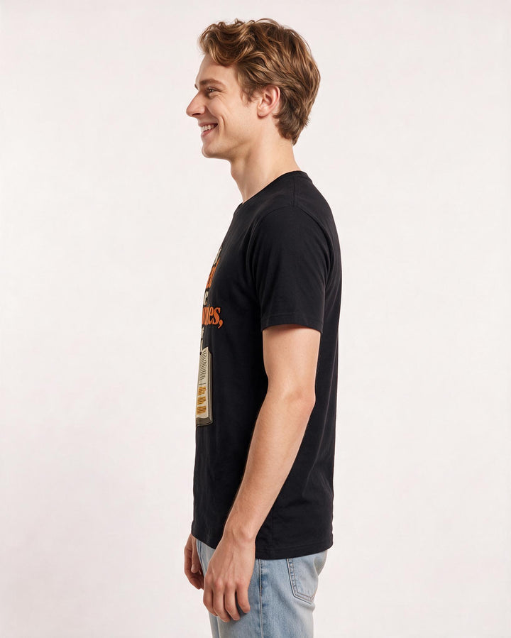 Political Statement Black T-Shirt for Men – Everyday Expression Graphic Tee product image 2