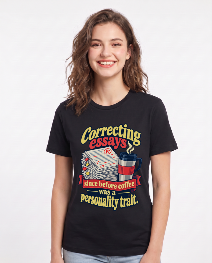 Teacher Black T-Shirt for Women – Everyday Expression Graphic Tee product image 3