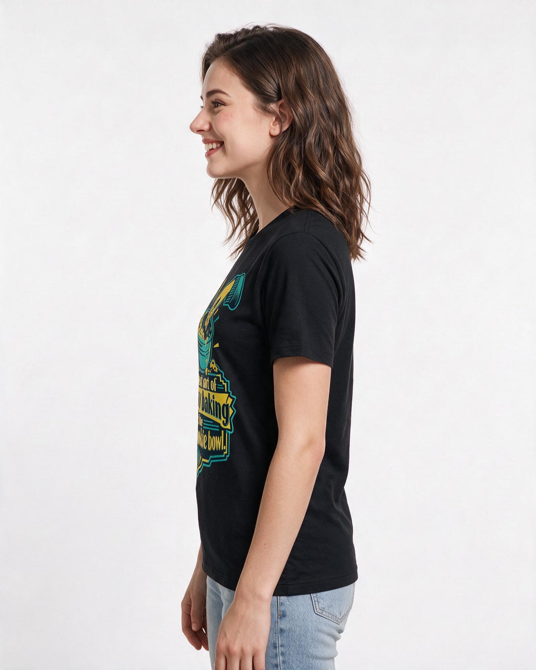 Christmas Black T-Shirt for Women – Holiday Theme Graphic Tee product image 2