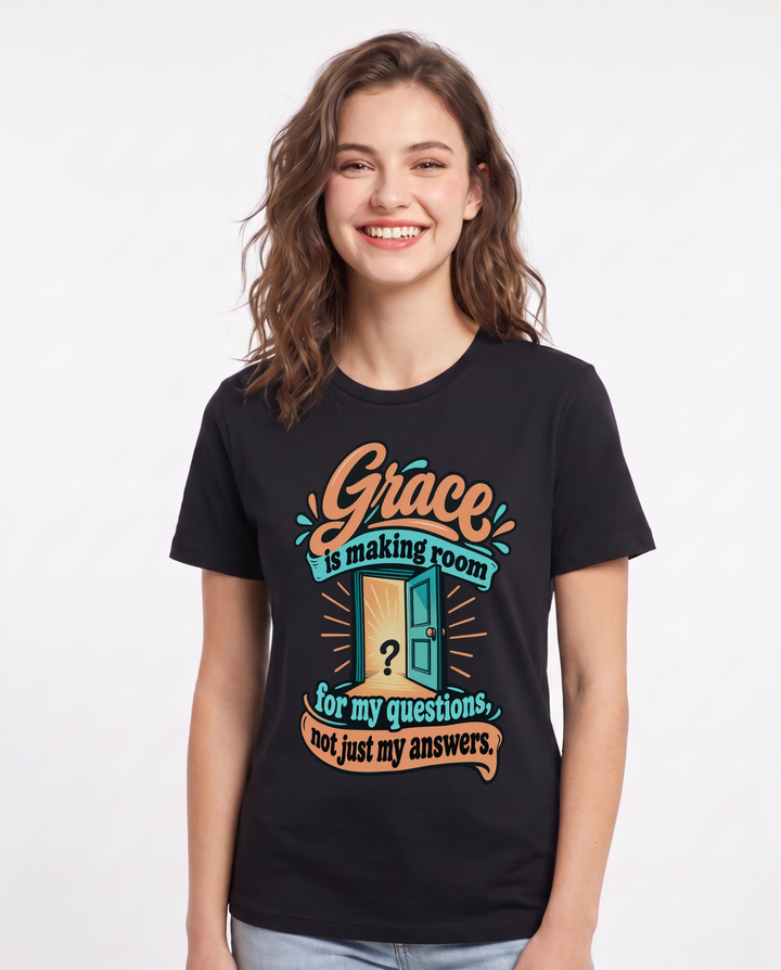Christian Faith Black T-Shirt for Women – Everyday Expression Graphic Tee product image 3