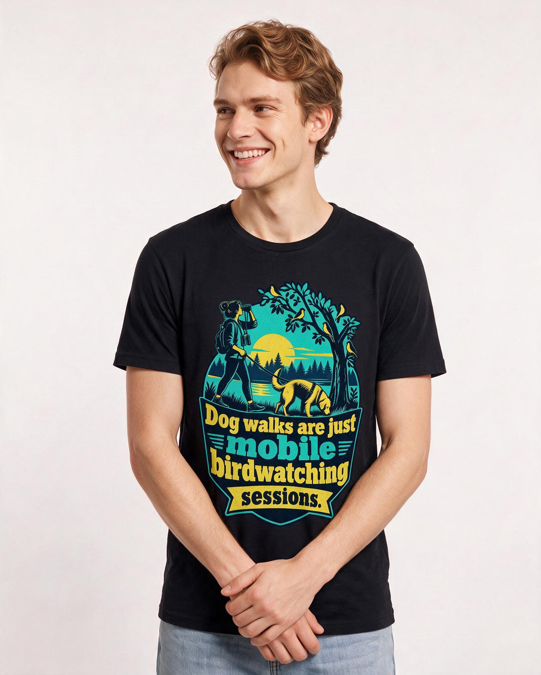 Dog Lover Black T-Shirt for Men – Everyday Expression Graphic Tee product image 1