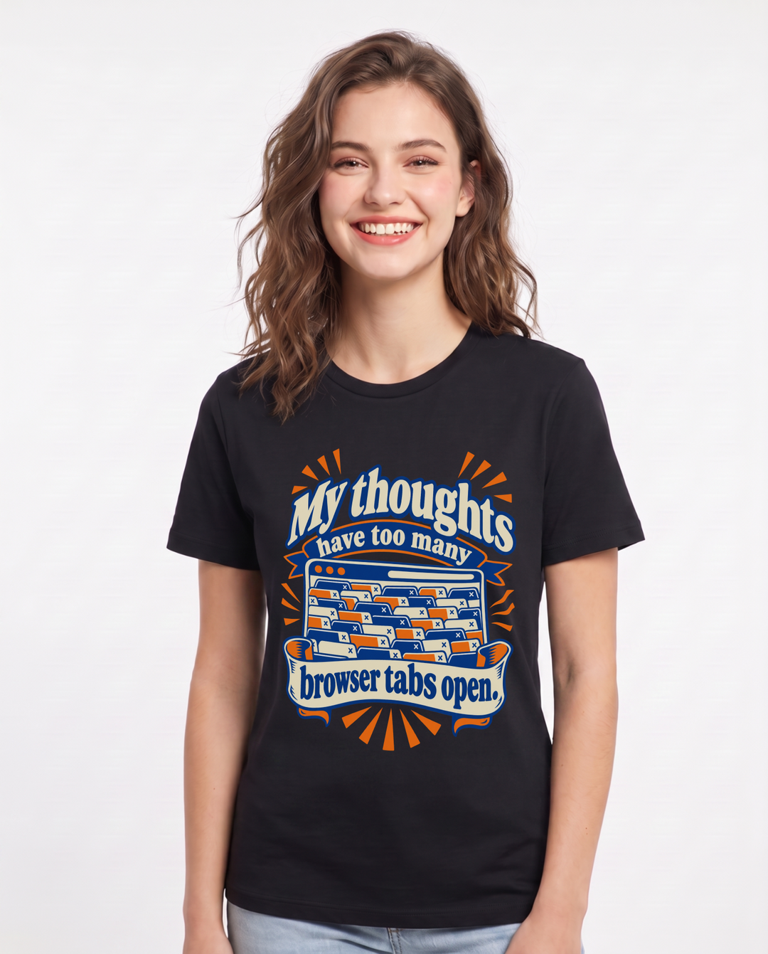Neurodiversity Black T-Shirt for Women – Everyday Expression Graphic Tee product image 3