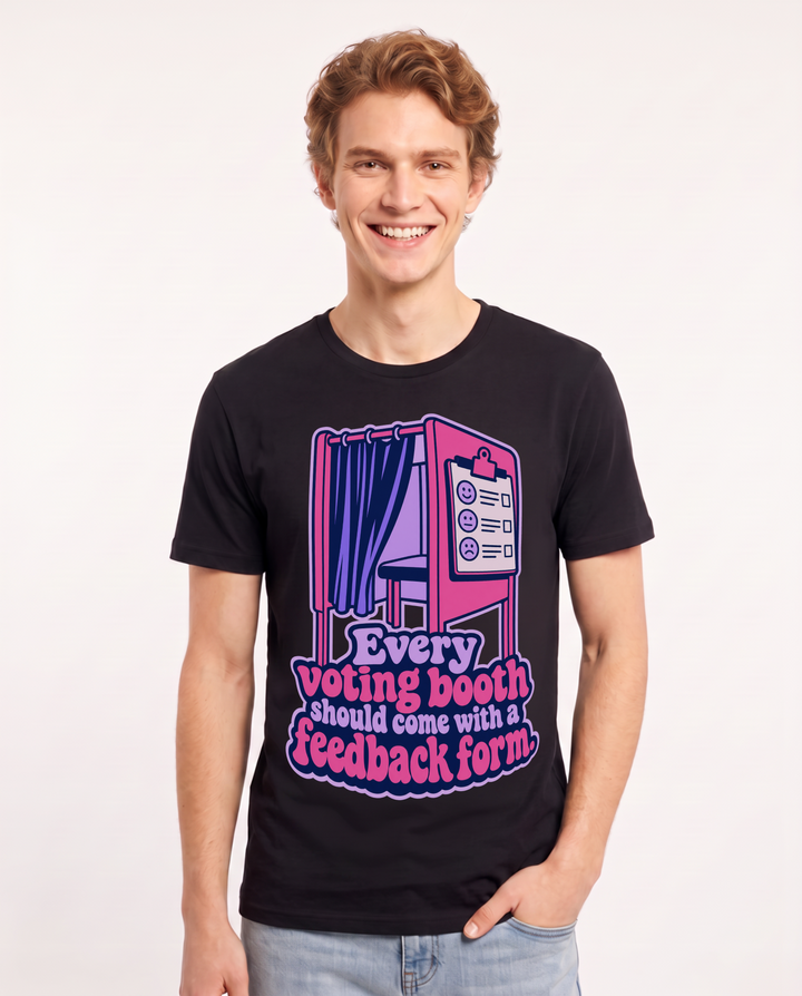 Political Statement Black T-Shirt for Men – Everyday Expression Graphic Tee product image 3