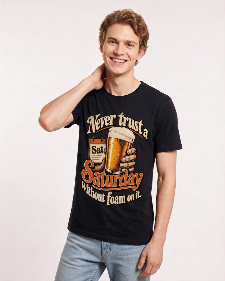 Beer Black T-Shirt for Men – Everyday Expression Graphic Tee product image 1