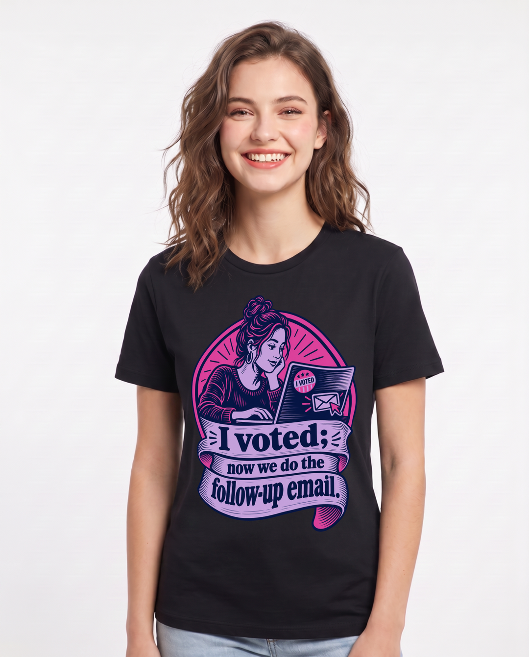 Political Statement Black T-Shirt for Women – Everyday Expression Graphic Tee product image 3