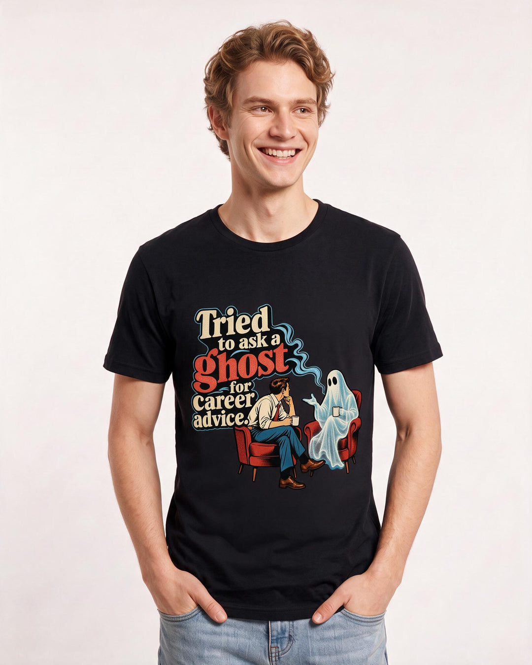 Halloween Black T-Shirt for Men – Halloween Theme Graphic Tee product image 1