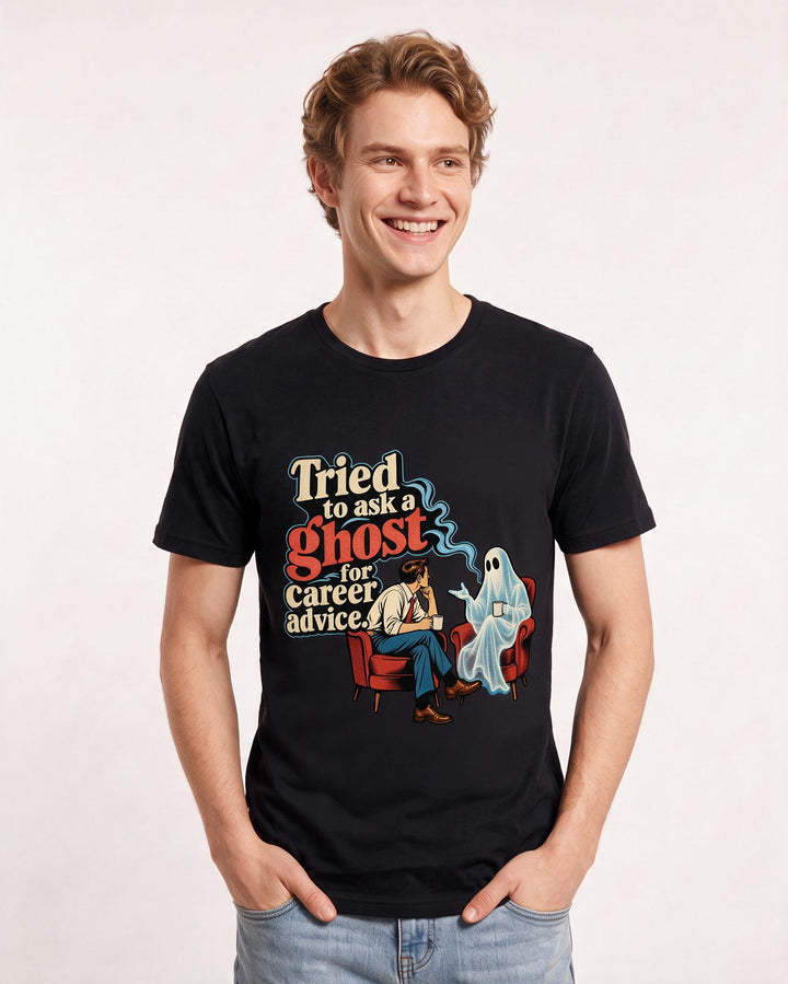 Halloween Black T-Shirt for Men – Halloween Theme Graphic Tee product image 1