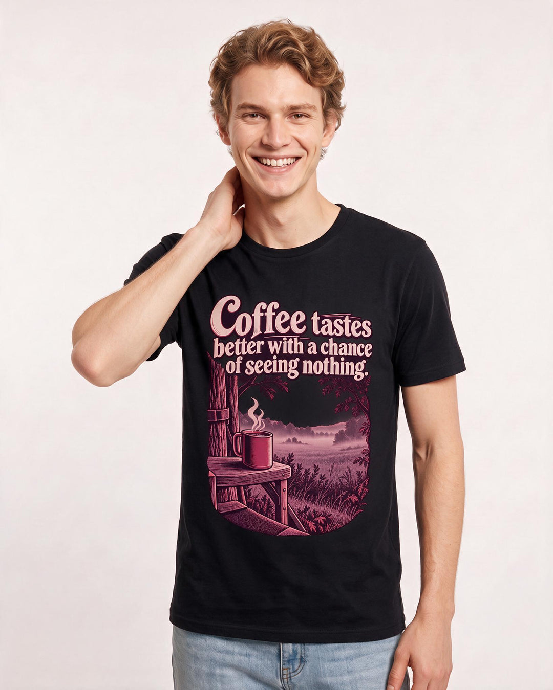 Hunting Black T-Shirt for Men – Everyday Expression Graphic Tee product image 1