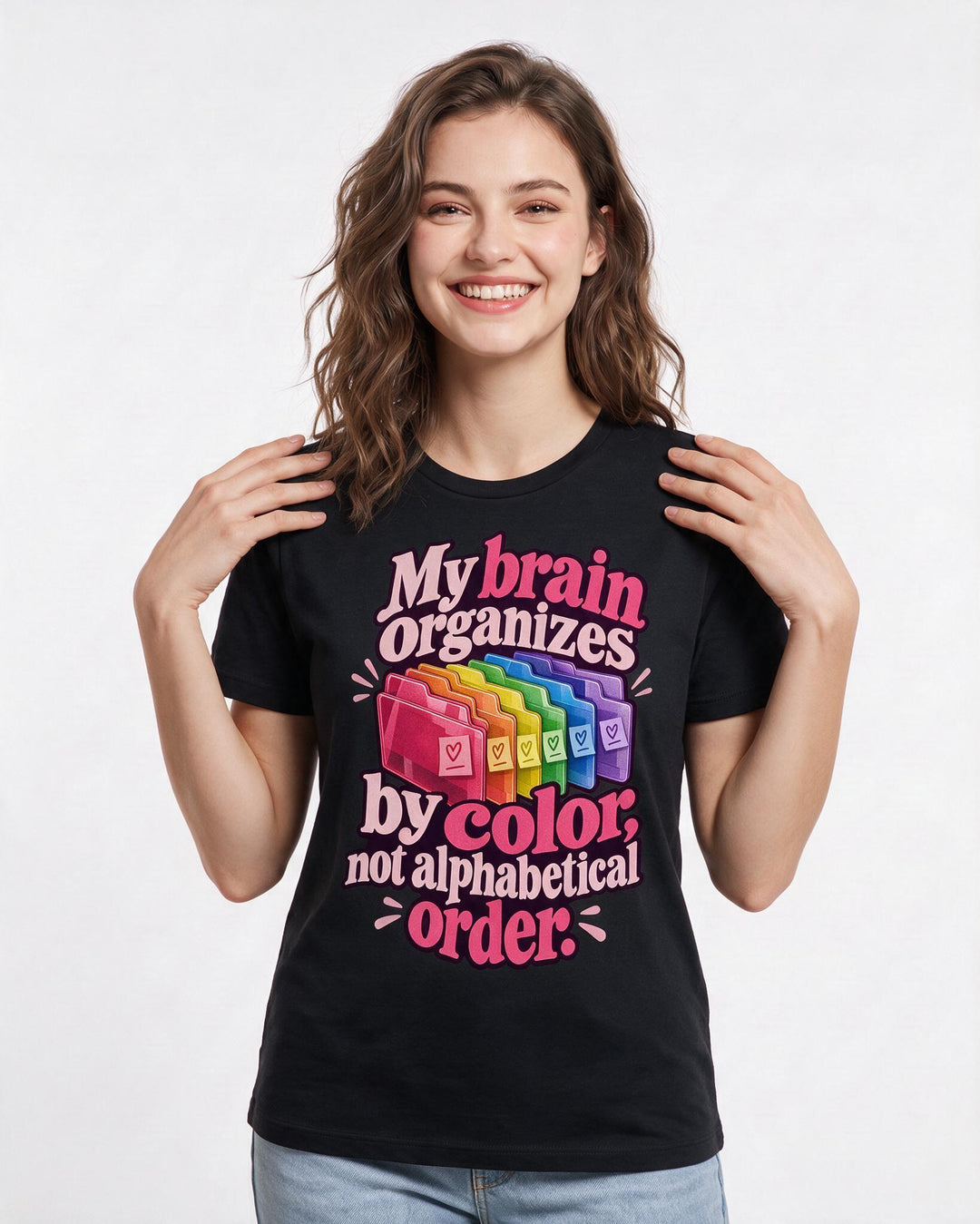 Neurodiversity Black T-Shirt for Women – Everyday Expression Graphic Tee product image 1