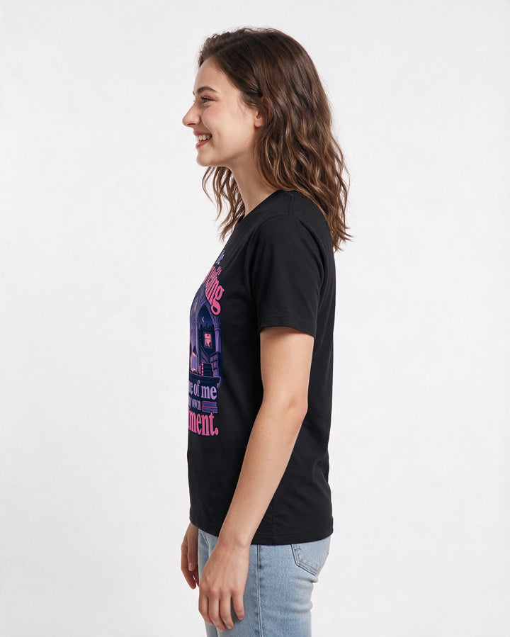 Graduation Black T-Shirt for Women – Everyday Expression Graphic Tee product image 2