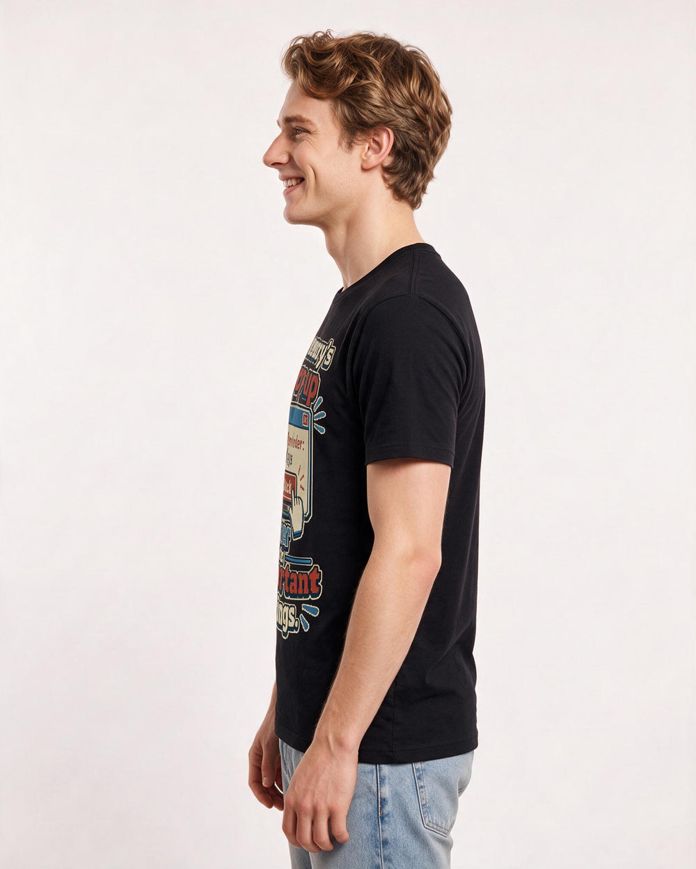 Funny Meme Men's Black T-Shirt – My memory's a pop-up blocker for product image 2