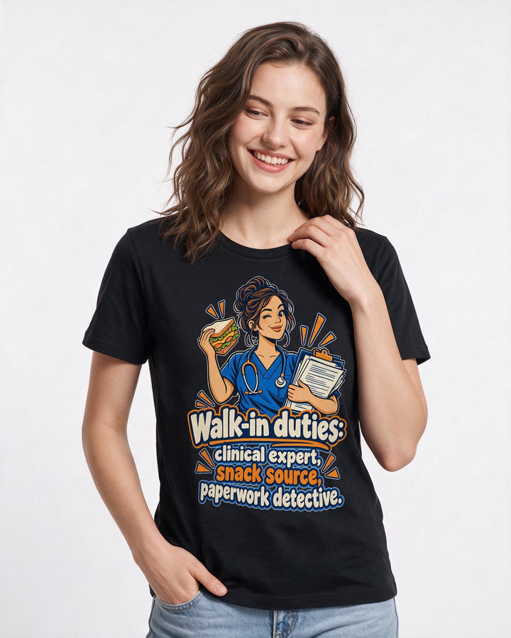 Nurse Black T-Shirt for Women – Nursing Life Graphic Tee product image 1