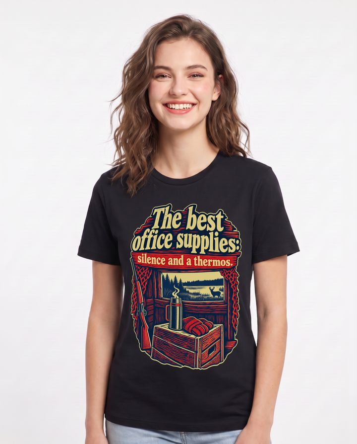 Hunting Black T-Shirt for Women – Everyday Expression Graphic Tee product image 3