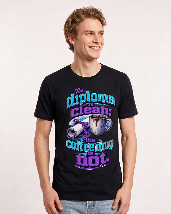 Graduation Black T-Shirt for Men – Everyday Expression Graphic Tee product image 3