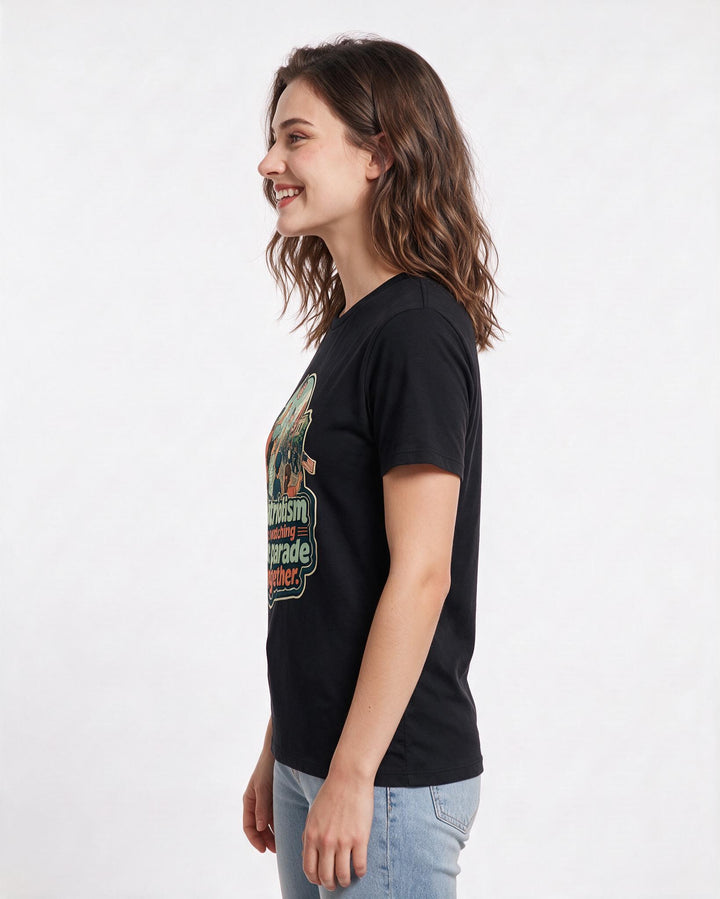 Patriotic Black T-Shirt for Women – Everyday Expression Graphic Tee product image 2