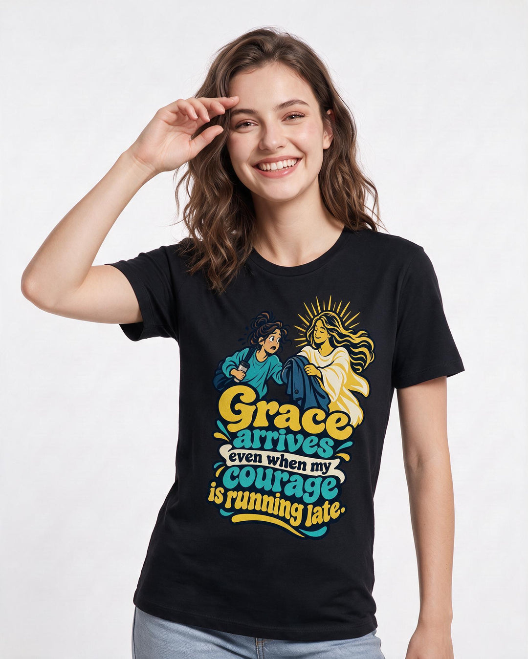 Christian Faith Black T-Shirt for Women – Everyday Expression Graphic Tee product image 1