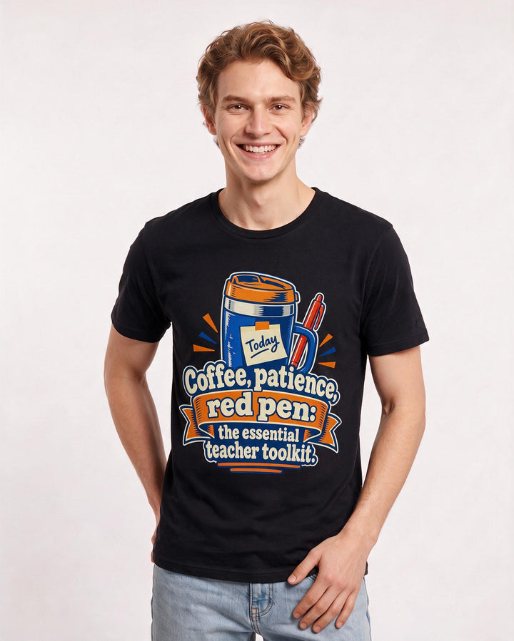Teacher Black T-Shirt for Men – Everyday Expression Graphic Tee product image 1