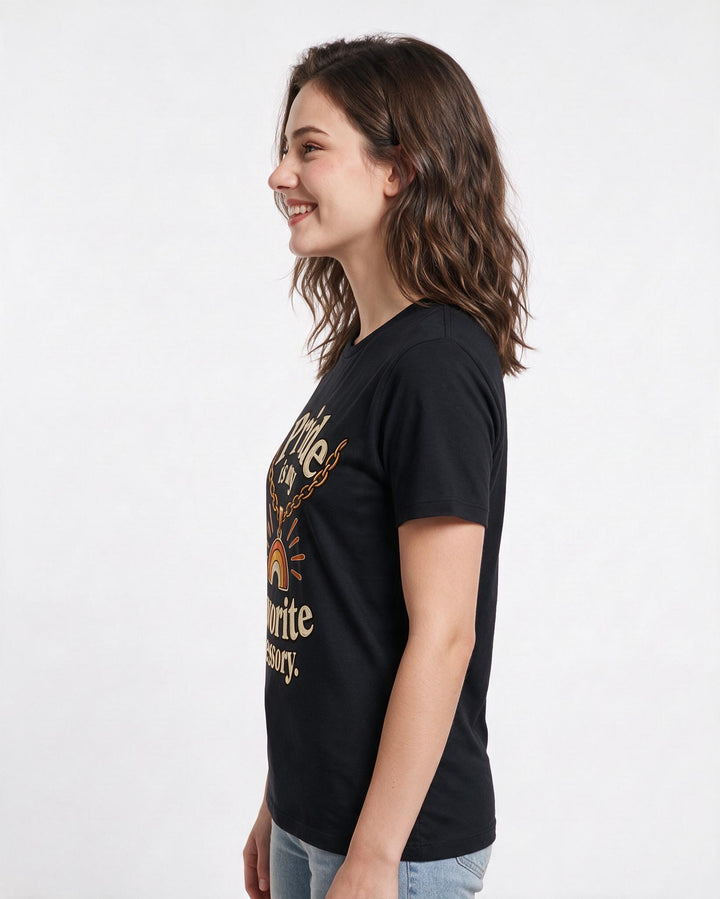 Pride Black T-Shirt for Women – Everyday Expression Graphic Tee product image 2