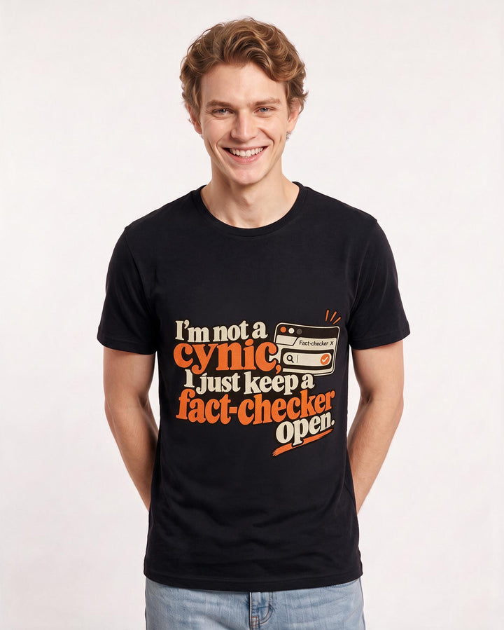 Political Statement Black T-Shirt for Men – Everyday Expression Graphic Tee product image 1