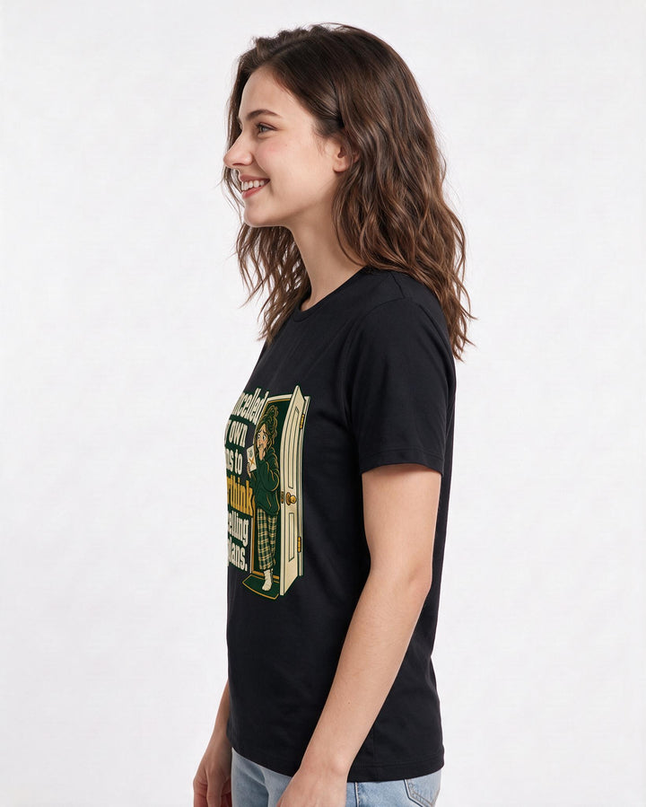 Meme Black T-Shirt for Women – Everyday Expression Graphic Tee product image 2