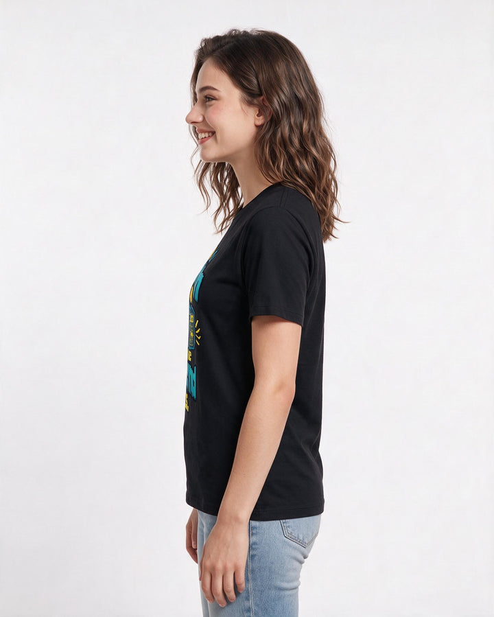 Gaming Black T-Shirt for Women – Game Night Graphic Tee product image 2