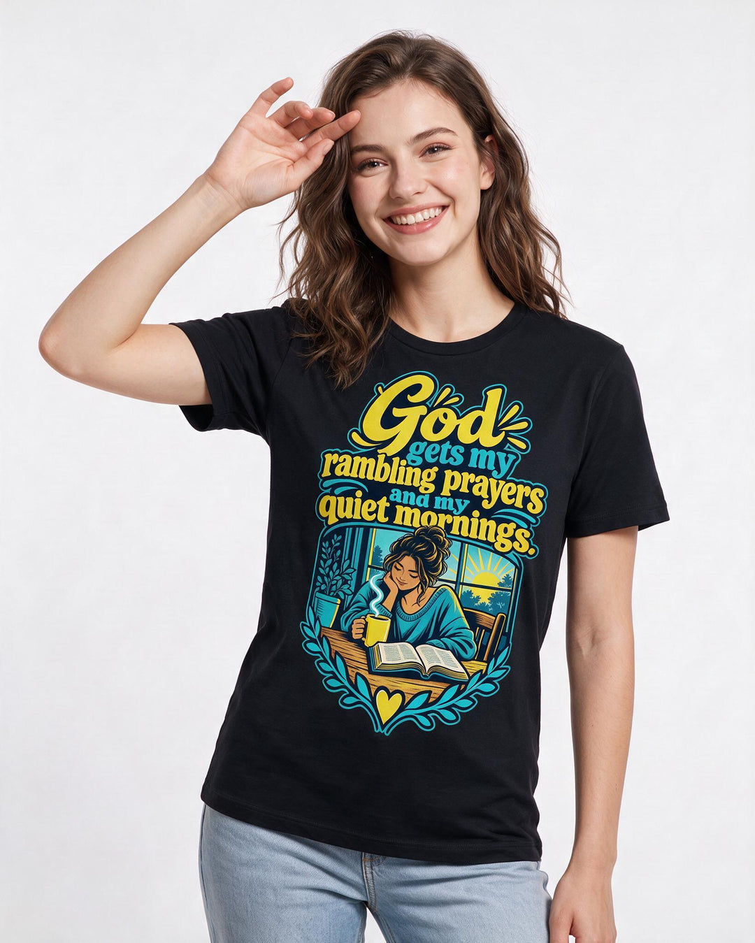 Christian Faith Black T-Shirt for Women – Everyday Expression Graphic Tee product image 1