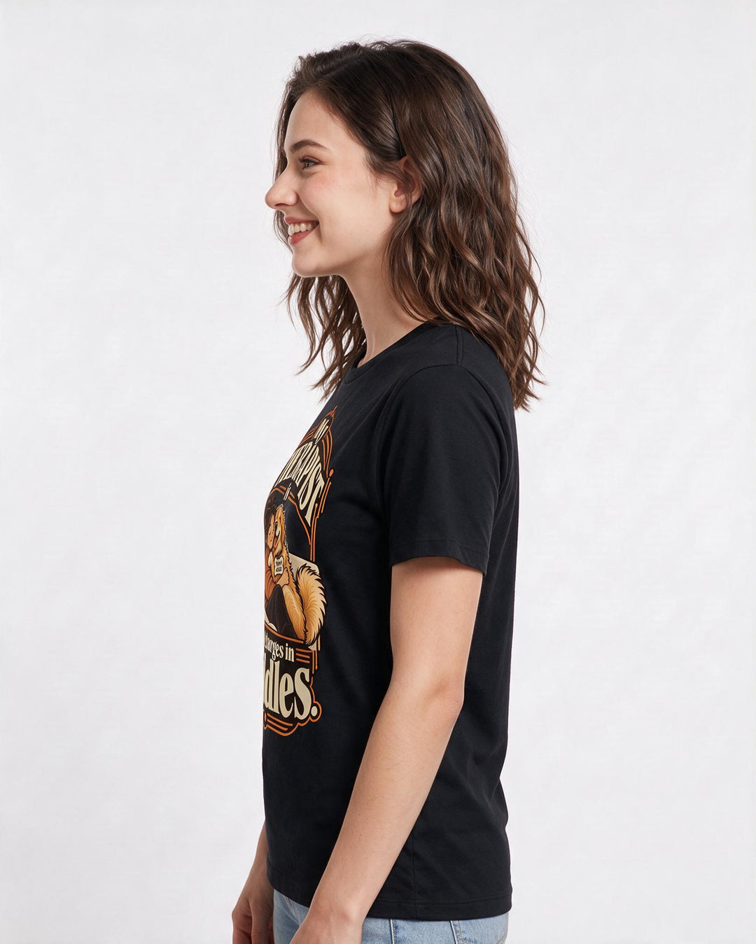 Pet Lover Black T-Shirt for Women – Everyday Expression Graphic Tee product image 2