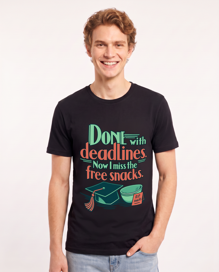 Graduation Black T-Shirt for Men – Everyday Expression Graphic Tee product image 3