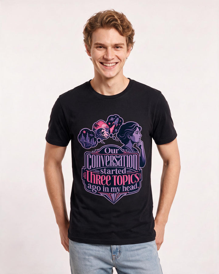 Neurodiversity Black T-Shirt for Men – Everyday Expression Graphic Tee product image 1