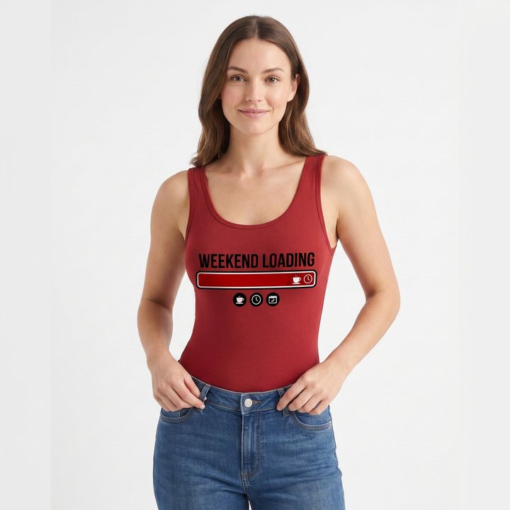 - Sleeveless Round-Neck Tank Bodysuit mockup 1