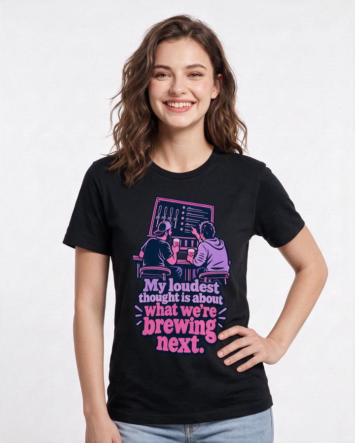 Beer Black T-Shirt for Women – Everyday Expression Graphic Tee product image 1