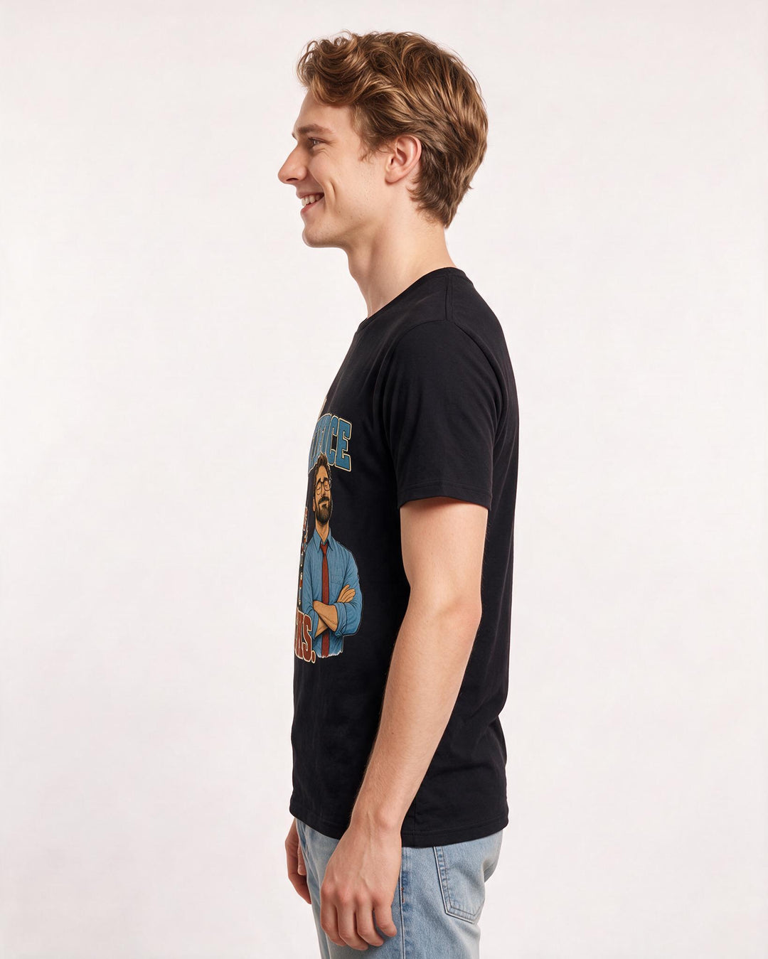 Teacher Black T-Shirt for Men – Everyday Expression Graphic Tee product image 2