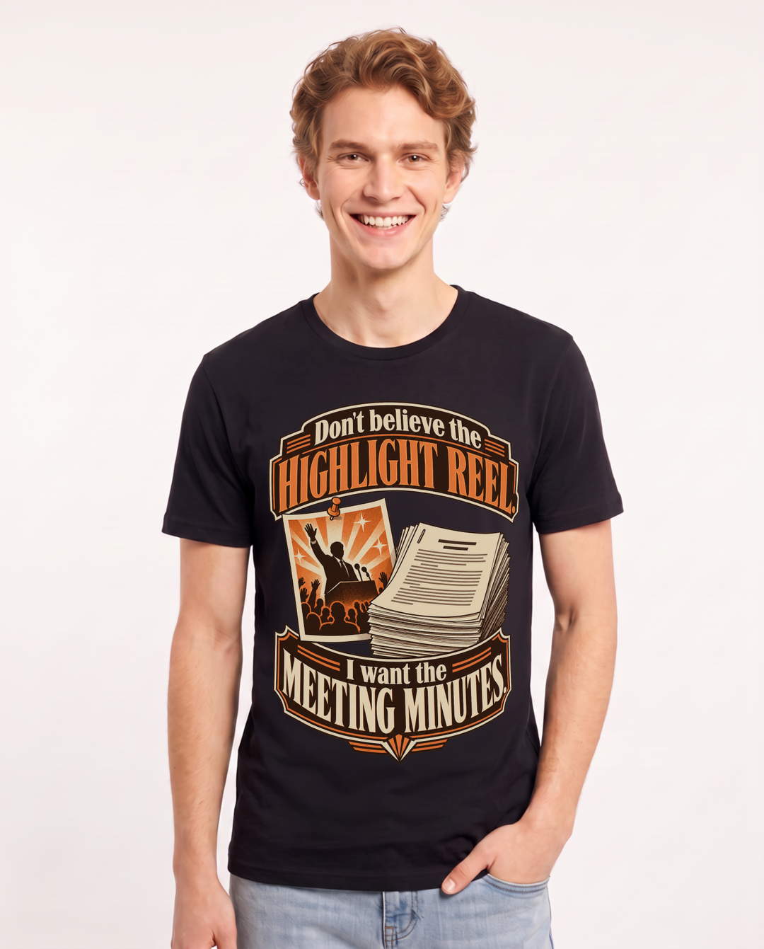 Political Statement Black T-Shirt for Men – Everyday Expression Graphic Tee product image 3