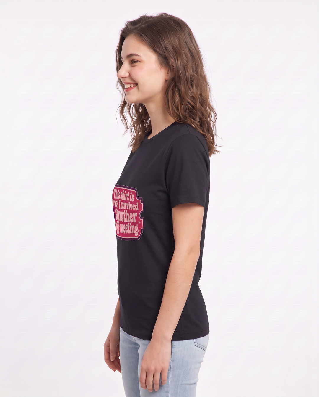 Teacher Gift Women's Black T-Shirt - This shirt is proof I survived product image 2