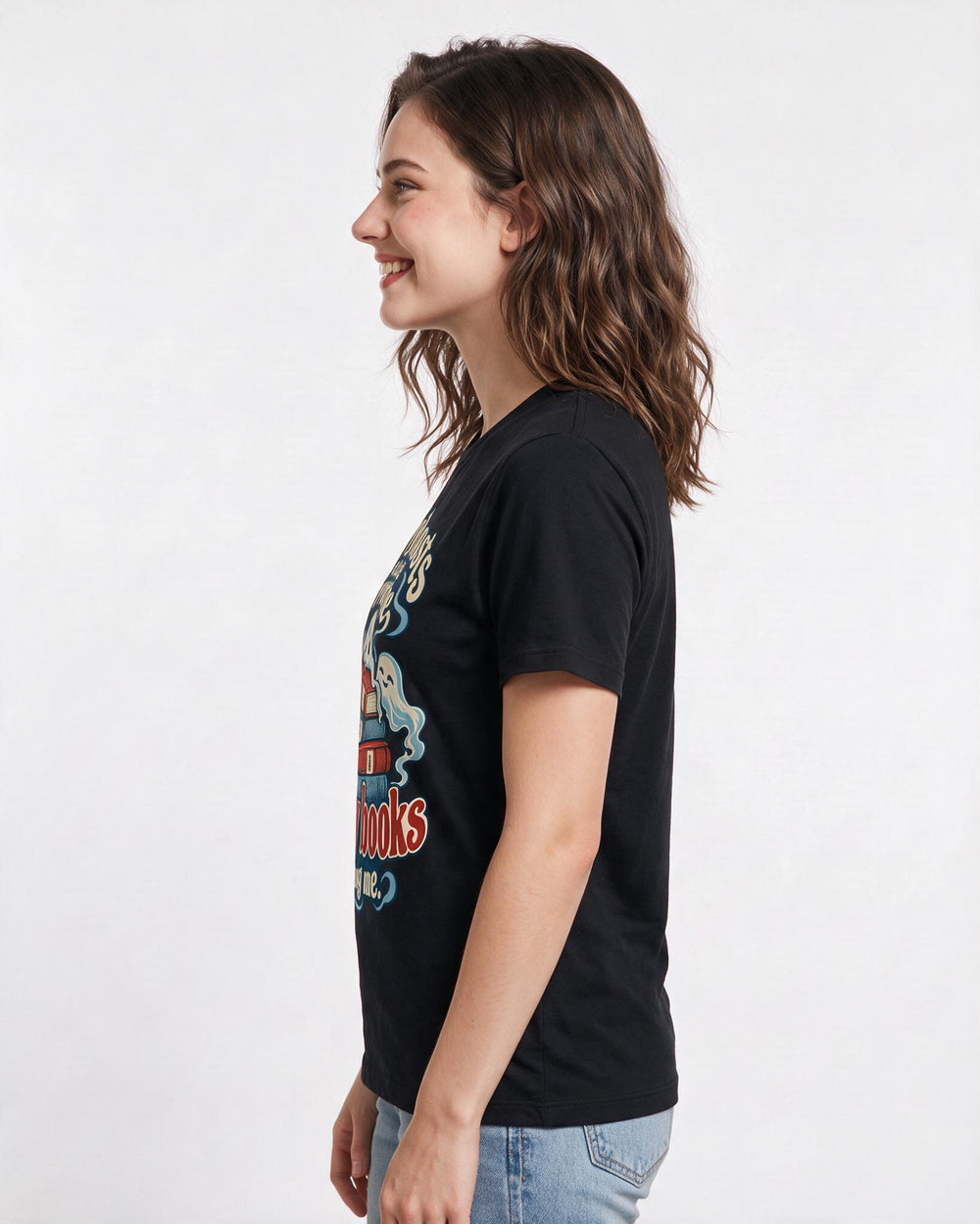 Halloween Black T-Shirt for Women – Halloween Theme Graphic Tee product image 2