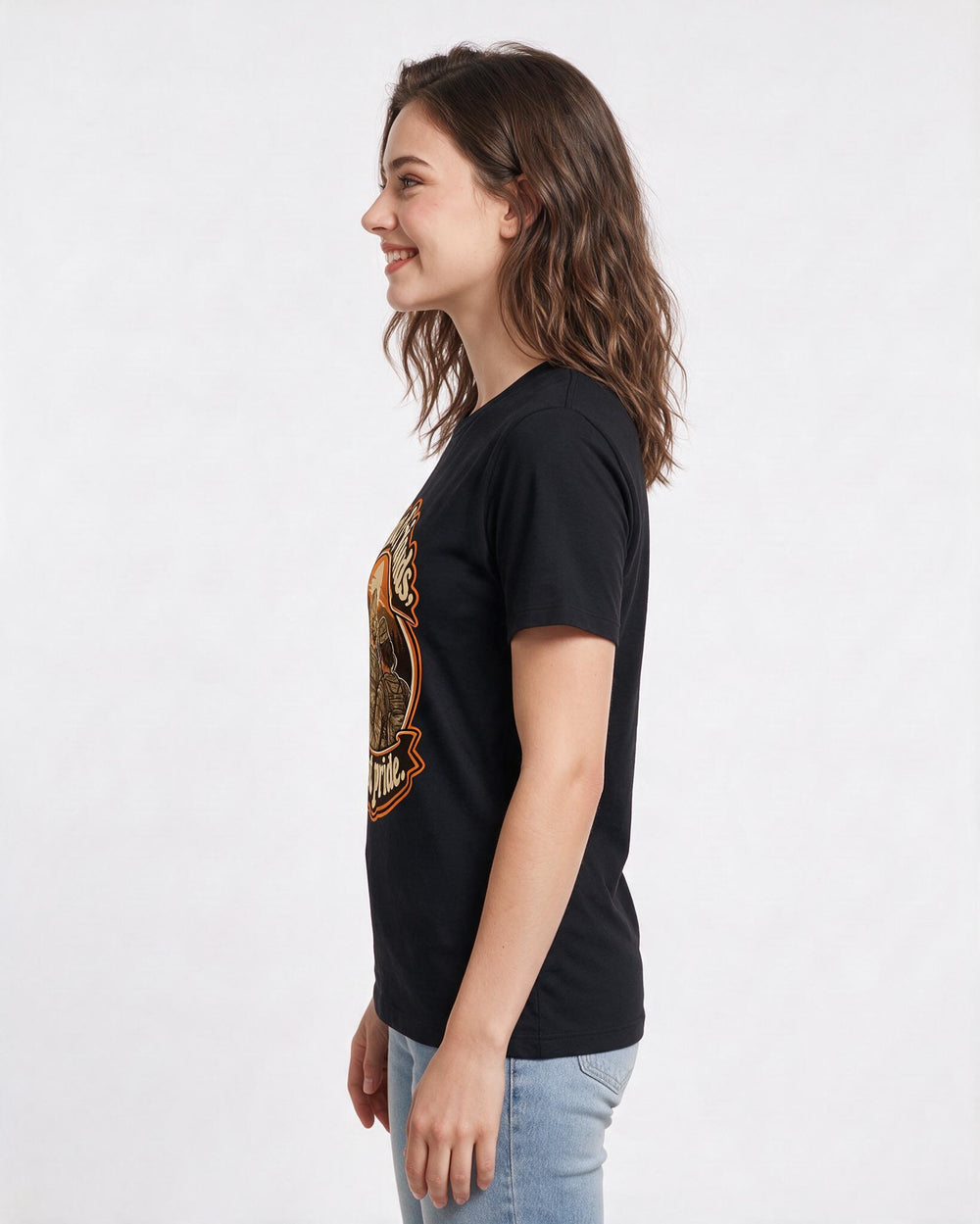 Veteran Black T-Shirt for Women – Everyday Expression Graphic Tee product image 2