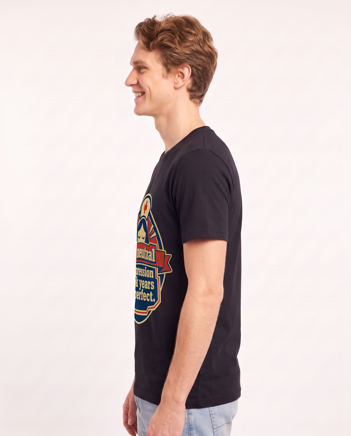 Nurse Gift Men's Black T-Shirt - My neutral expression took years to product image 2
