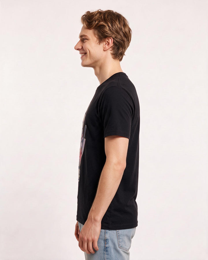 Patriotic Men's Black T-Shirt – My corner of the map adds color to the product image 2